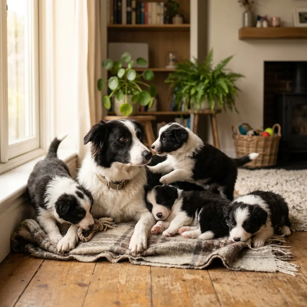 Familia Border Collie